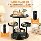 Rotating Cupcake Stand for Halloween, 4-Tier Dessert Display Cake Stand in Black, alternate view 6