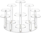 Round Acrylic Jewelry Stand Acrylic Display Riser Stands Dessert Tower Display Tower for Watch, Jewelry, Rings