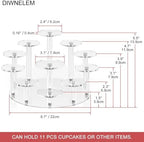 Round Acrylic Jewelry Stand Acrylic Display Riser Stands Dessert Tower Display Tower for Watch, Jewelry, Rings, alternate