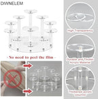 Round Acrylic Jewelry Stand Acrylic Display Riser Stands Dessert Tower Display Tower for Watch, Jewelry, Rings, alternate