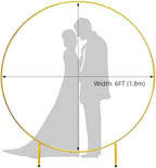 Round Backdrop Stand 6FT, Metal Balloon Arch Frame with Base for Ceremony, alternate view 2