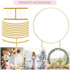 Round Backdrop Stand 6FT, Metal Balloon Arch Frame with Base for Ceremony, alternate view 3
