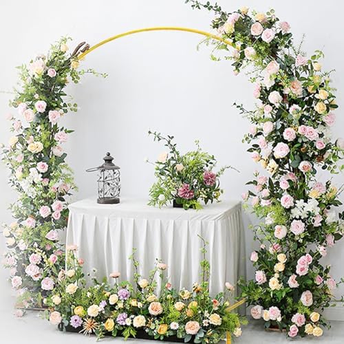 Round Backdrop Stand 6FT, Metal Balloon Arch Frame with Base for Ceremony, alternate view 6