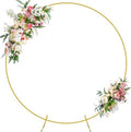 Round Backdrop Stand 7.2FT Gold Metal Circle Balloon Arch Frame