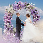 Round Backdrop Stand 7.2FT Gold Metal Circle Balloon Arch Frame, alternate view 2