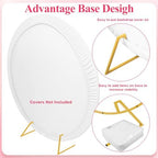 Round Backdrop Stand 7.2FT Gold Metal Circle Balloon Arch Frame, alternate view 5