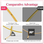 Round Backdrop Stand 7.2FT Gold Metal Circle Balloon Arch Frame, alternate view 6