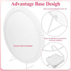 Round Backdrop Stand 7.2FT White Metal Circle Balloon Arch Frame, alternate view 5