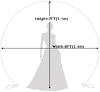 Round Backdrop Stand 8FT White Wedding Balloon Arch Stand for Party, alternate view 3