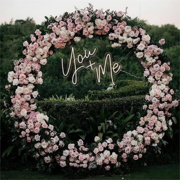 Round Backdrop Stand Arch Balloon Golden Metal Circle Garland Frame with Base for Wedding Birthday Party Baby, alternate view