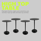 Round Bar Height Pub Table, Black, 4pk in Black, alternate view 2
