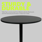 Round Bar Height Pub Table, Black, 4pk in Black, alternate view 5