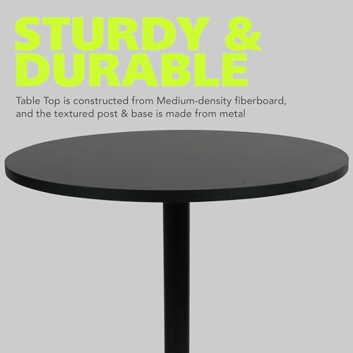Round Bar Height Pub Table, Black, 4pk in Black, alternate view 5