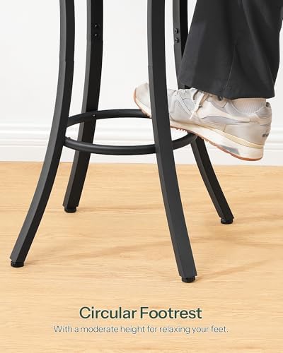 Round Bar Table, 2-Tier High Top & Counter Height Dining Table, Small Kitchen Dining Tables, for Bistro, Pub, alternate view