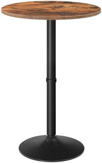 Round Bar Table, 35" Tall Pub Table, Cocktail Table with Base for Narrow Space, Bar Height Table for Kitchen