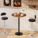 Round Bar Table, 35" Tall Pub Table, Cocktail Table with Base for Narrow Space, Bar Height Table for Kitchen, alternate view