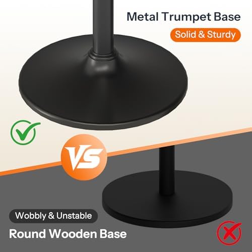 Round Bar Table, 35" Tall Pub Table, Cocktail Table with Base for Narrow Space, Bar Height Table for Kitchen, alternate view
