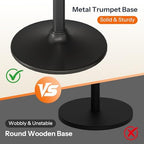 Round Bar Table, 35" Tall Pub Table, Cocktail Table with Base for Narrow Space, Bar Height Table for Kitchen, alternate view