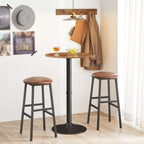 Round Bar Table, 35" Tall Pub Table, Cocktail Table with Base for Narrow Space, Bar Height Table for Kitchen, alternate view