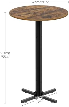 Round Bar Table Set of 2, Counter Height Pub Table, Bar Height Cocktail Table, Versatile Use, for Dining Room, alternate view