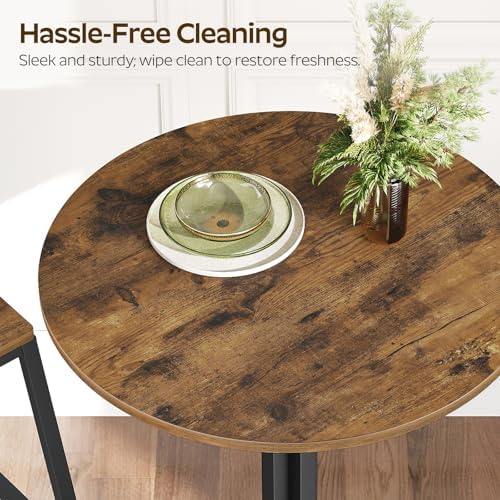 Round Bar Table Set of 2, Counter Height Pub Table, Bar Height Cocktail Table, Versatile Use, for Dining Room, alternate view