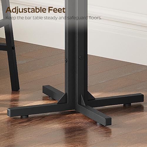Round Bar Table Set of 2, Counter Height Pub Table, Bar Height Cocktail Table, Versatile Use, for Dining Room, alternate view