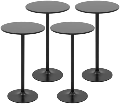Round Bistro Table, Height Adjustable Bar Height Cocktail Table