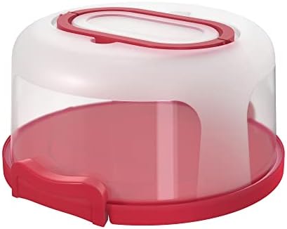 Round Cake Carrier For Up To 10 Inch Cake Portable Cake Stands Two Sided Cake Box With Handle Fashionable Base