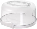 Round Cake Carrier Two Sided Cake Holder Serves as Five Section Serving Tray, Portable Cake Stand Fits 10 inch