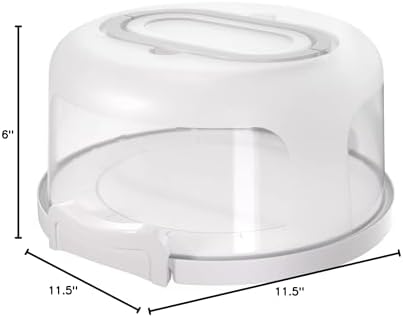 Round Cake Carrier Two Sided Cake Holder Serves as Five Section Serving Tray, Portable Cake Stand Fits 10 inch, alternate