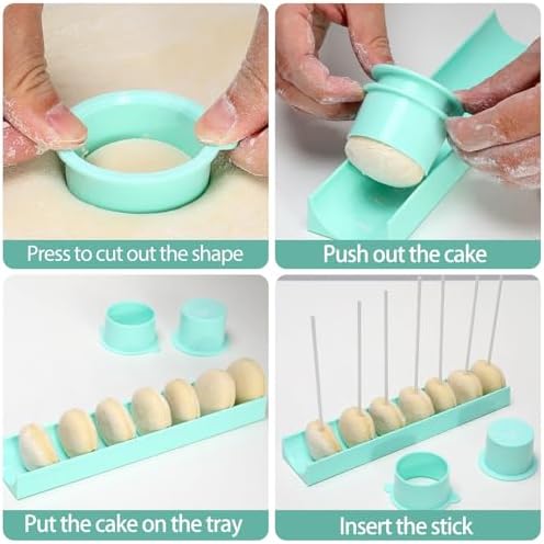 Round Cake Pop Mold Set with 9in Tray and Sticks- Blue in Blue(Round ), alternate view 3