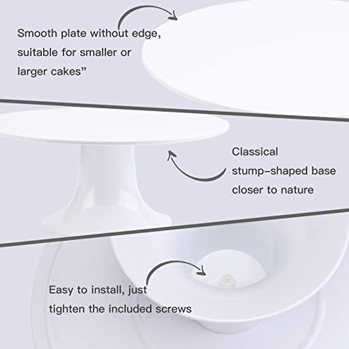 Round Cake Stand 10" Melamine Cake Display Stand Dessert Cupcake Display Tray for Wedding, Birthday, Party, Baby, alternate