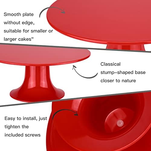 Round Cake Stand 10" Melamine Cake Display Stand Dessert Cupcake Display Tray for Wedding, Birthday, Party, Baby, alternate