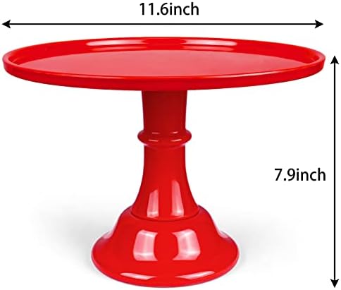 Round Cake Stand, 11 Inch, Black, Melamine, Dessert Cupcake Display Tray for Wedding, Birthday, Party, Baby, alternate view 3