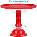 Round Cake Stand, 11 Inch, Black, Melamine, Dessert Cupcake Display Tray for Wedding, Birthday, Party, Baby, alternate view 4
