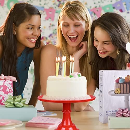 Round Cake Stand, 11 Inch, Black, Melamine, Dessert Cupcake Display Tray for Wedding, Birthday, Party, Baby, alternate view 7