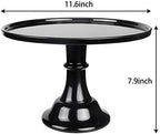 Round Cake Stand, 11 Inch, Black, Melamine, Dessert Cupcake Display Tray for Wedding, Birthday, Party, Baby, alternate view 3