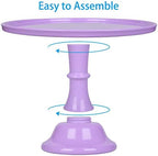 Round Cake Stand, 11 Inch, Black, Melamine, Dessert Cupcake Display Tray for Wedding, Birthday, Party, Baby, alternate view 4