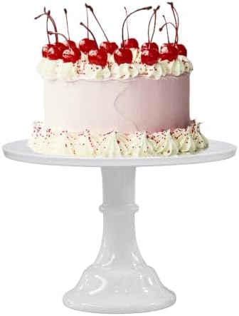 Round Cake Stand, 11 Inch, Black, Melamine, Dessert Cupcake Display Tray for Wedding, Birthday, Party, Baby