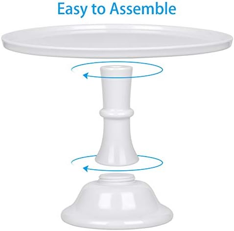 Round Cake Stand, 11 Inch, Black, Melamine, Dessert Cupcake Display Tray for Wedding, Birthday, Party, Baby, alternate view 4