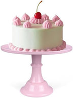 Round Cake Stand, 11 Inch, Black, Melamine, Dessert Cupcake Display Tray for Wedding, Birthday, Party, Baby