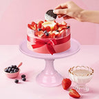 Round Cake Stand, 11 Inch, Black, Melamine, Dessert Cupcake Display Tray for Wedding, Birthday, Party, Baby, alternate view 2