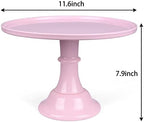 Round Cake Stand, 11 Inch, Black, Melamine, Dessert Cupcake Display Tray for Wedding, Birthday, Party, Baby, alternate view 3