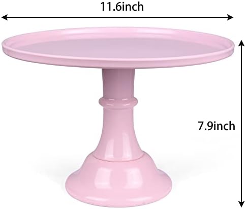 Round Cake Stand, 11 Inch, Black, Melamine, Dessert Cupcake Display Tray for Wedding, Birthday, Party, Baby, alternate view 3