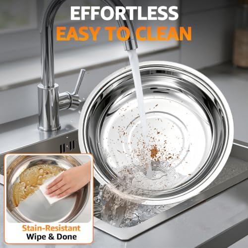 Round Chafing Dishes for Buffet, 2 Pack 5QT Gold Food Warmer, alternate view 6