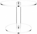 Round Clear Acrylic Cake Stand | Cupcake Display Tray for Birthdays, Weddings, Dessert Serving (Medium) in
