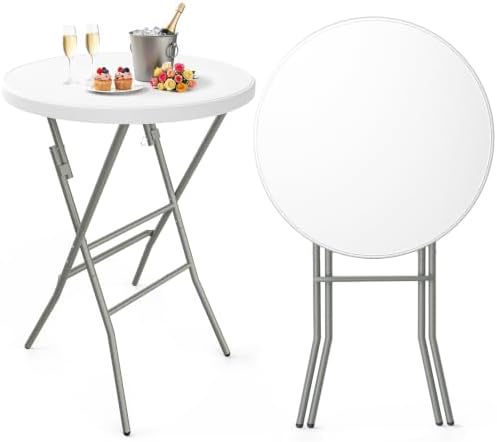Round Cocktail Table - High Top Bar Table 32" x 43.3", 1PCS