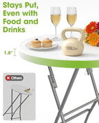 Round Cocktail Table - High Top Bar Table 32" x 43.3", 1PCS, alternate view 4