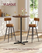 Round Cocktail Table, Set of 2, with Metal Frame and Cross Base, alternate view 2
