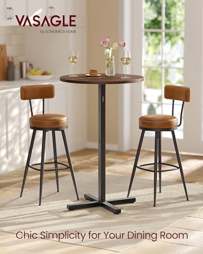 Round Cocktail Table, Set of 2, with Metal Frame and Cross Base, alternate view 2